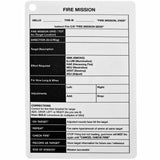 a6 fire mission sitrep double sided plastic battle slate card