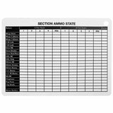 a6 section ammo state double sided plastic battle slate card