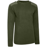 army commando crew neck jumper olive green