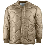 beige detachable liner of mil tec classic woodland camo m65 field jacket