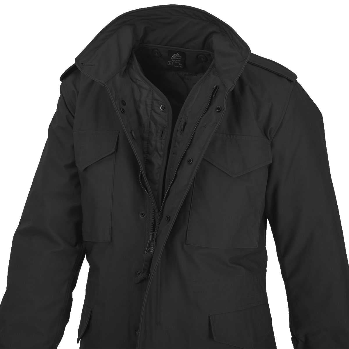 black helikon m65 jacket nyco sateen full zip and press stud closure