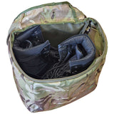 boots packed in marauder mtp camo boot bag