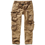 brandit pure slim fit cargo trousers beige