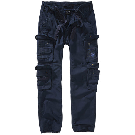 brandit pure slim fit cargo trousers navy