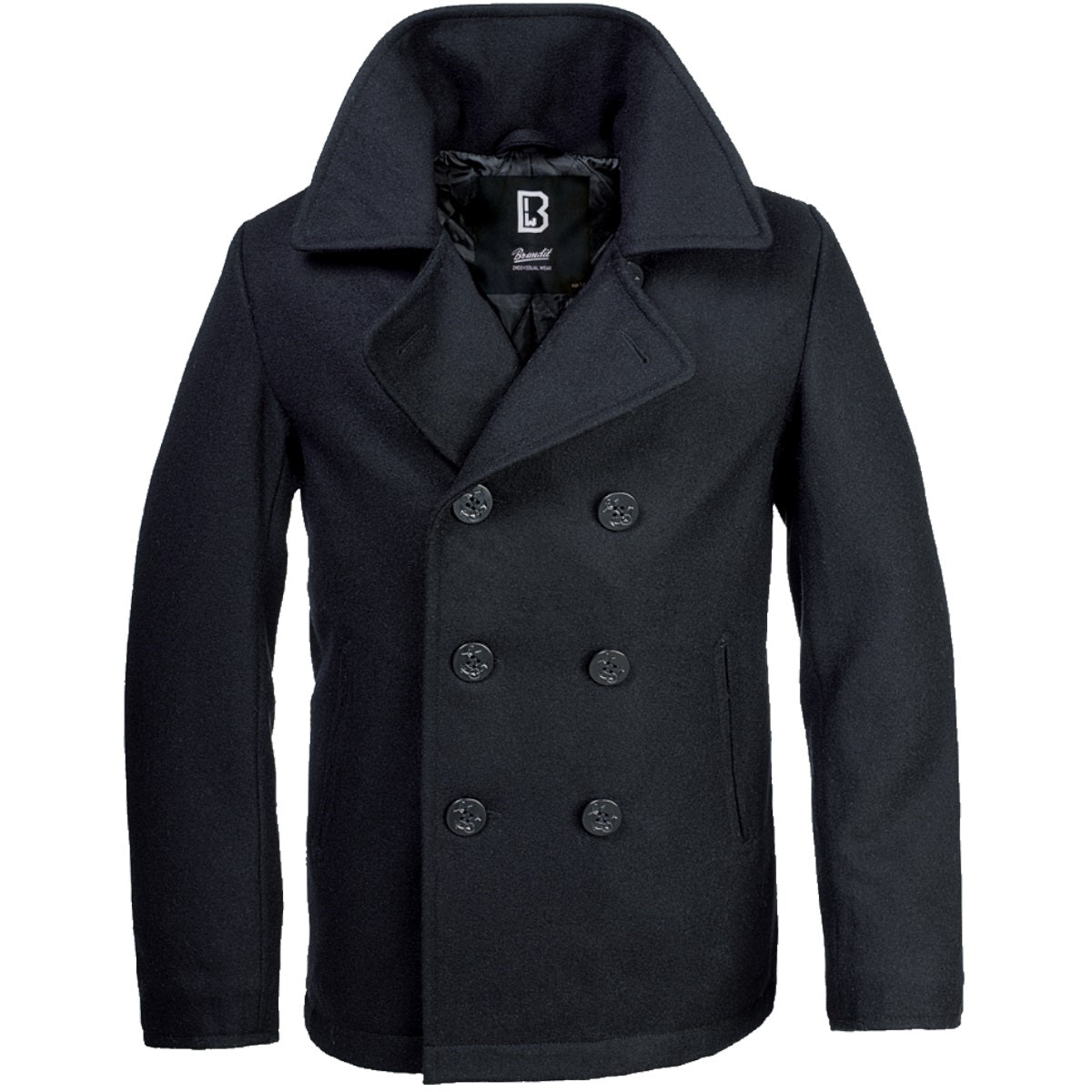 Brandit Pea Coat Black Free Delivery Military Kit