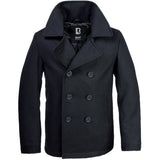 brandit black pea coat