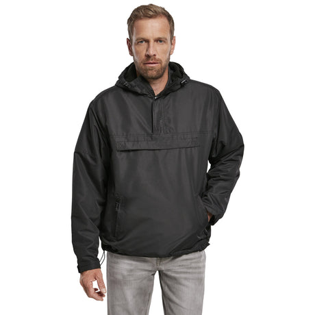 brandit black windbreaker jacket front chest pocket