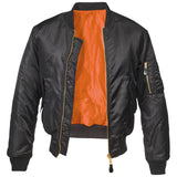 brandit ma1 bomber flight jacket black