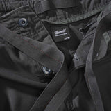 brandit pure slim fit anthracite cargo trousers with button closure