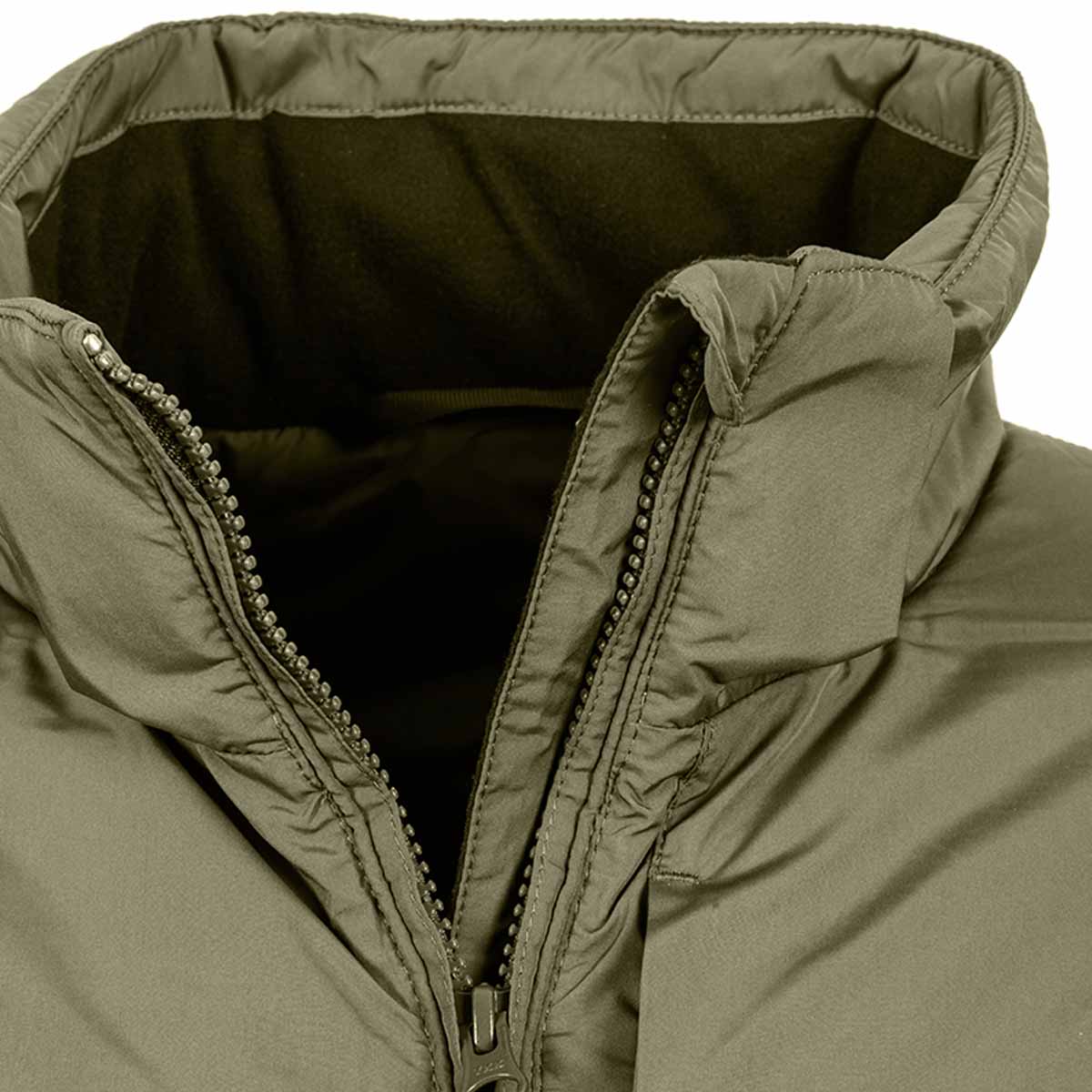 brushed polyester neck warmer of snugpak spearhead olive jacket