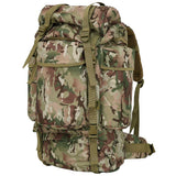 btp camo kombat 60l rucksack with compression straps