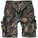 button closure on brandit woodland camo bdu ripstop shorts