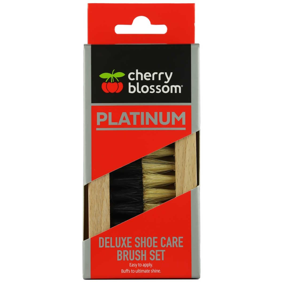 cherry blossom deluxe shoe care brush set packaging