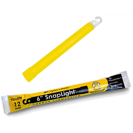 cyalume yellow snaplight lightstick 12 hour 6 inch