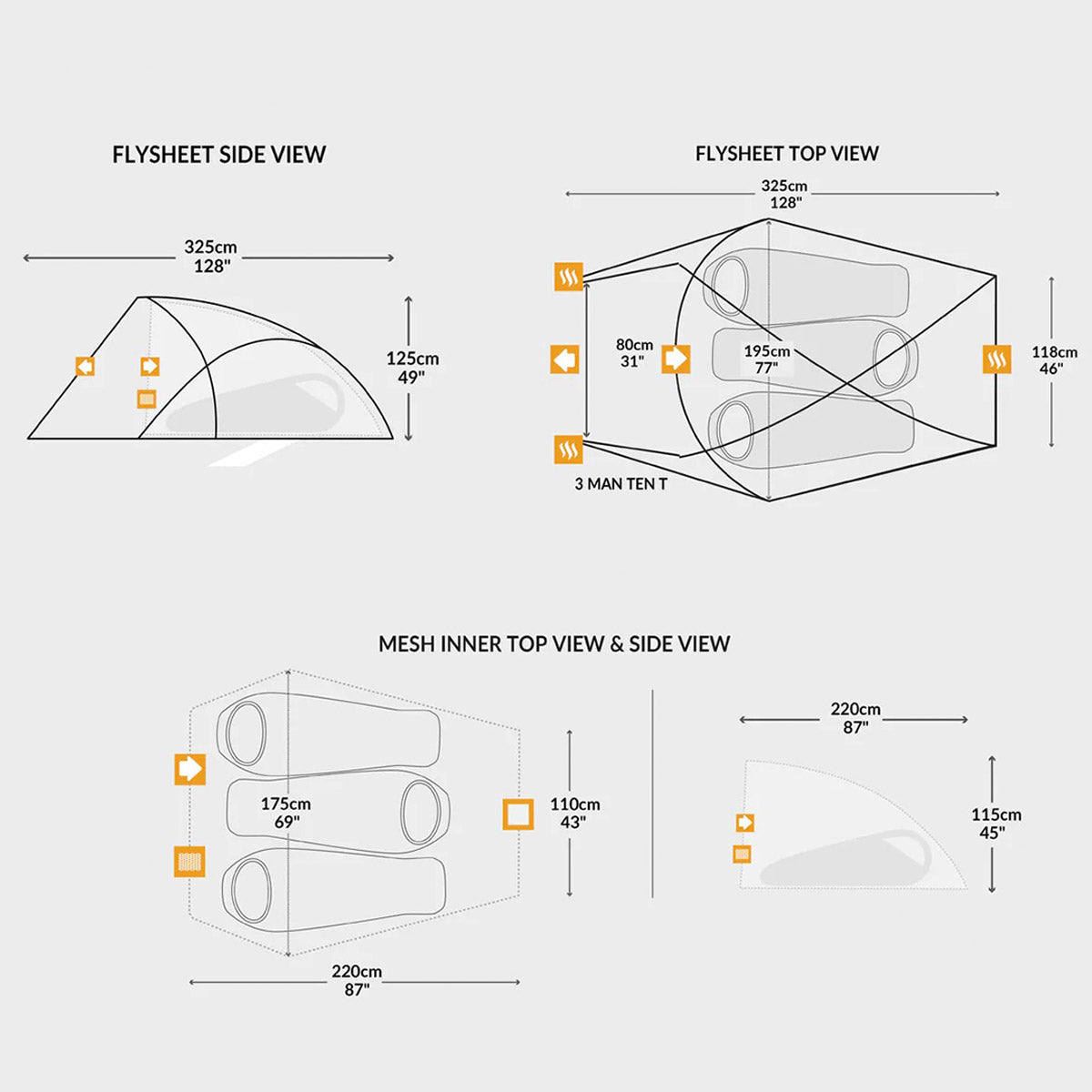 diagram of dimension and specs for scorpion ix