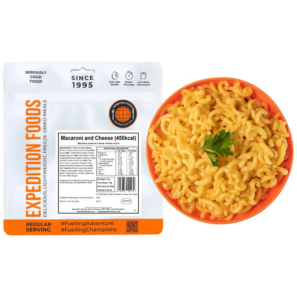 Expedition Foods Freeze-Dried Macaroni and Cheese 450kcal