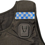 female overt mehler black bulletproof body armour with docking clips