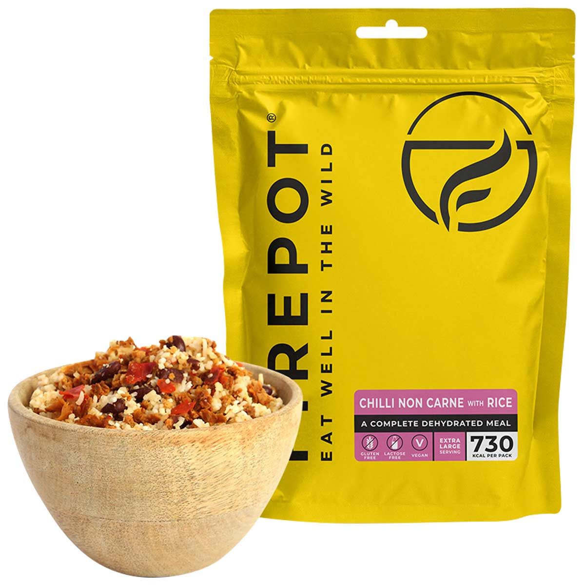 firepot food vegan chilli non carne xl