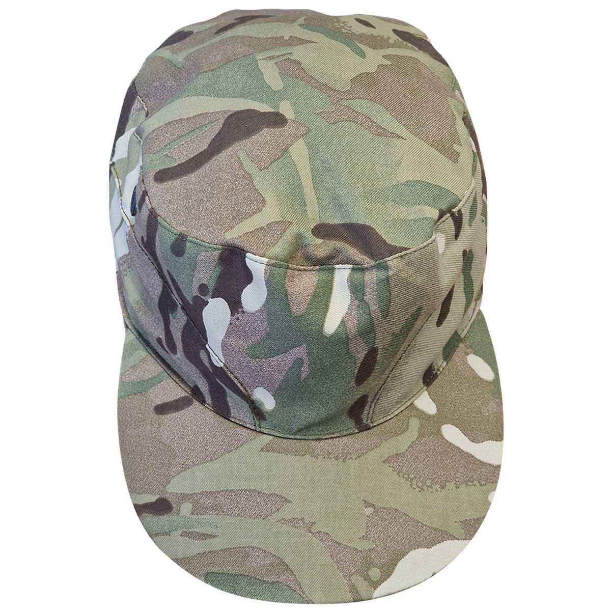 front angle view of british army combat camo cap