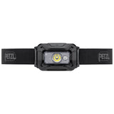 front of black petzl aria 1 rgb headlamp