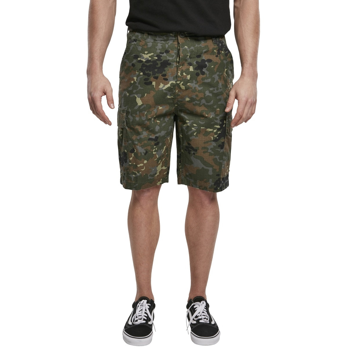 front view of brandit flecktarn bdu ripstop shorts