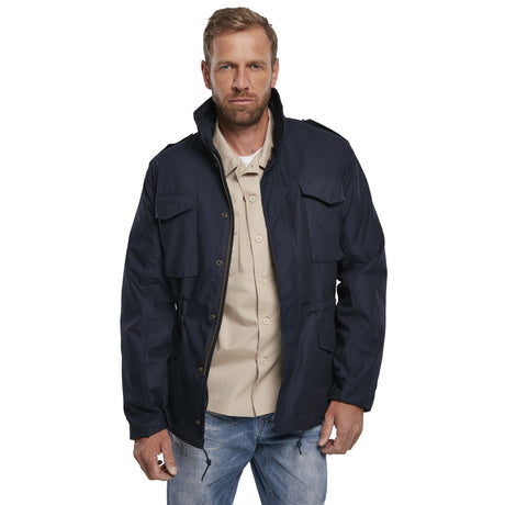 front view of brandit m65 field navy jacket