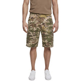 front view of brandit tactical camo bdu ripstop shorts