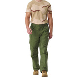 front view of green helikon m65 trousers nyco sateen