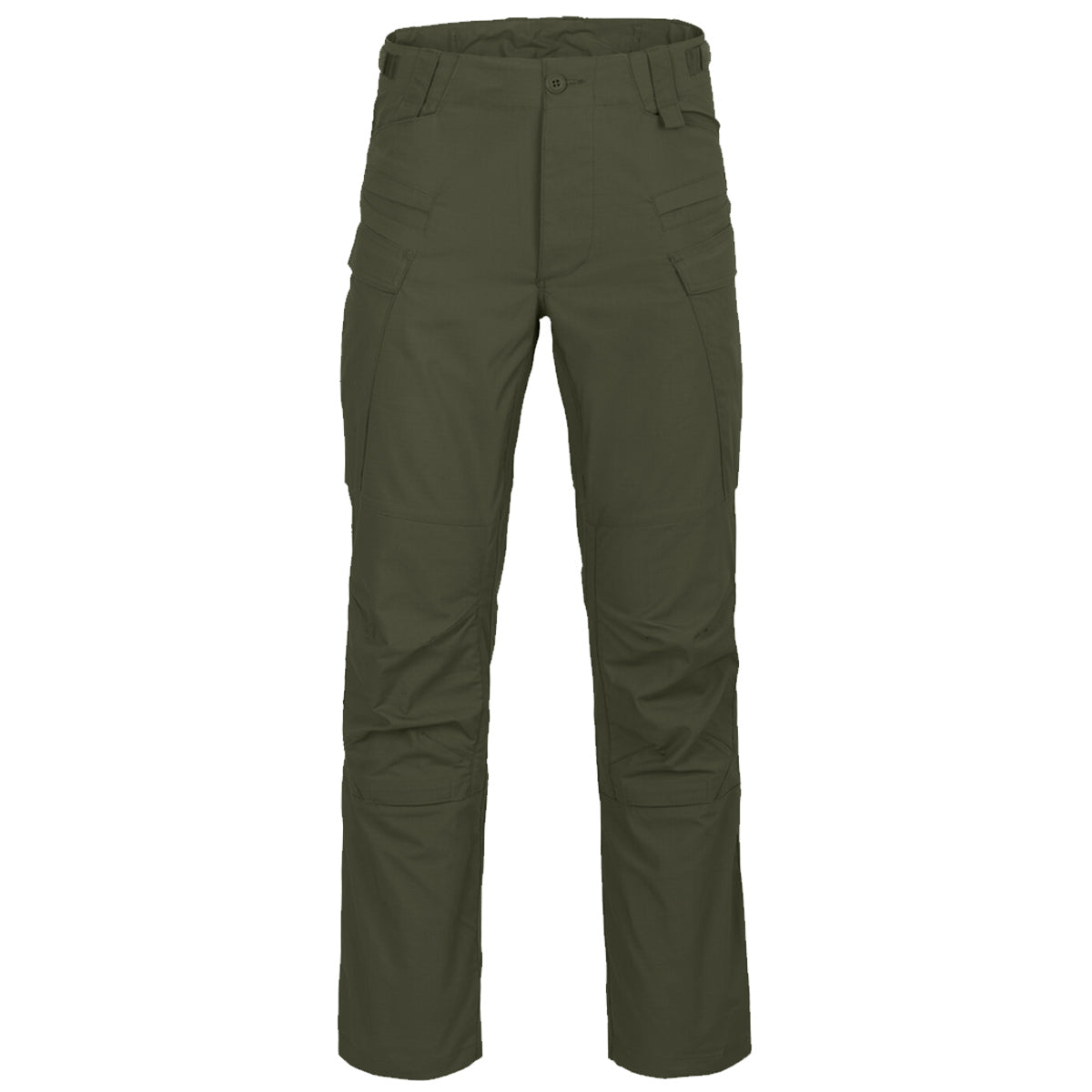 front view of helikon sfu next cargo trousers mk2 olive green