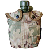 front view of kombat btp camo water bottle