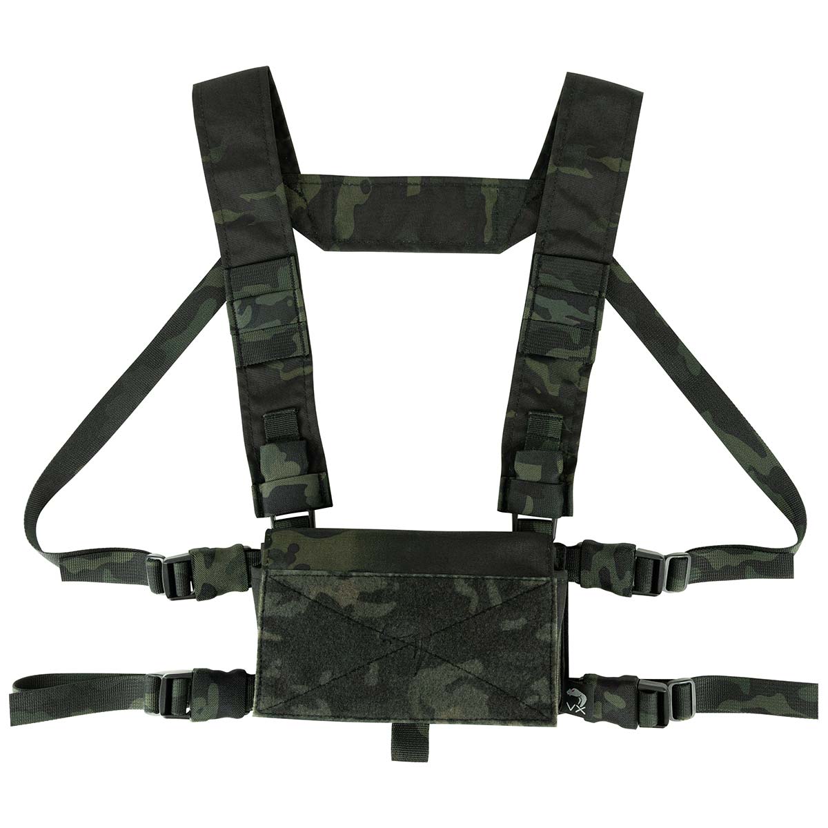 front view of viper buckle up vcam black utility rig