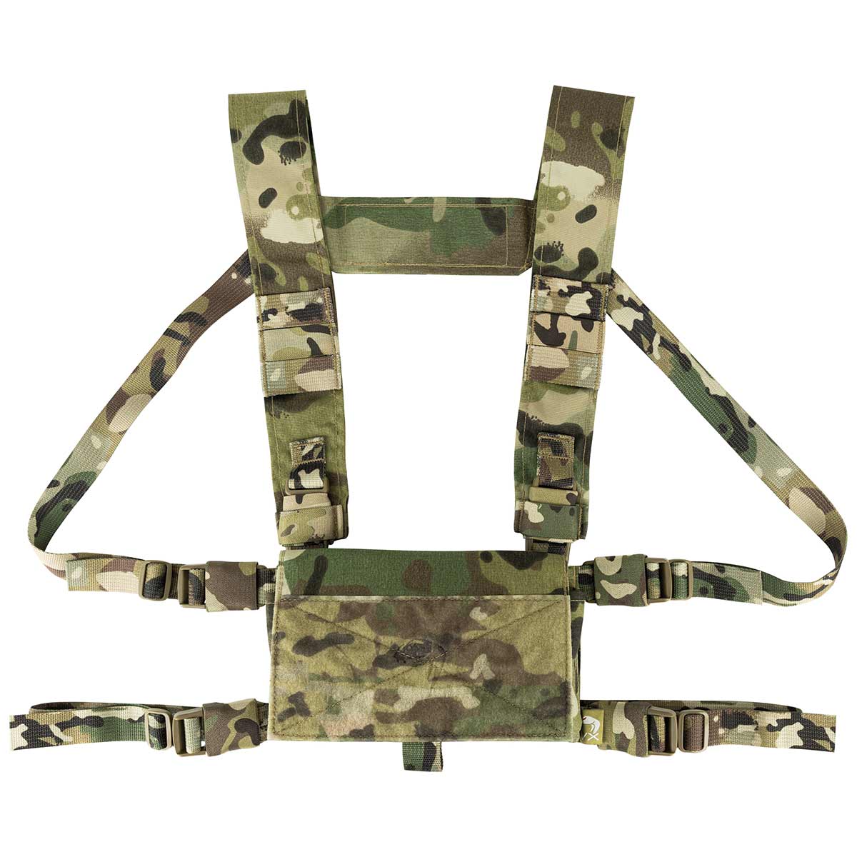 front view of viper buckle up vcam camo utility rig