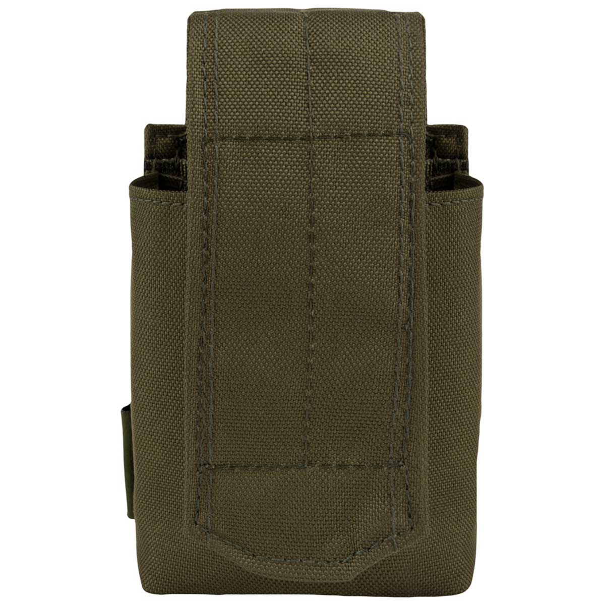 front view of viper green tactical grenade pouch