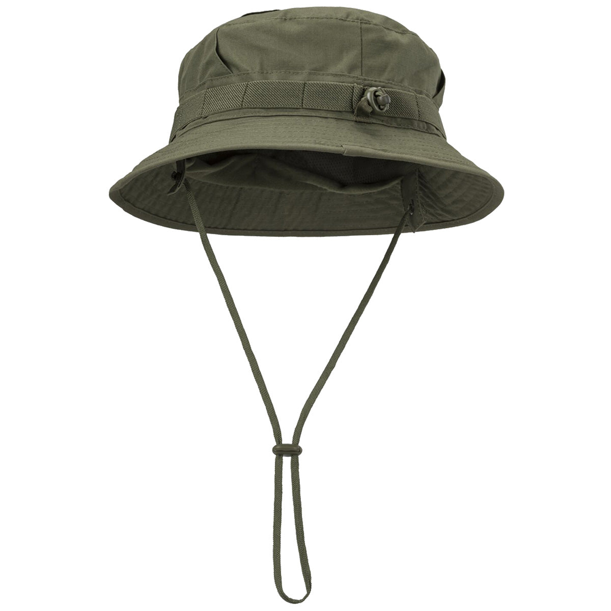 helikon green cpu boonie hat with drawcord and chin strap