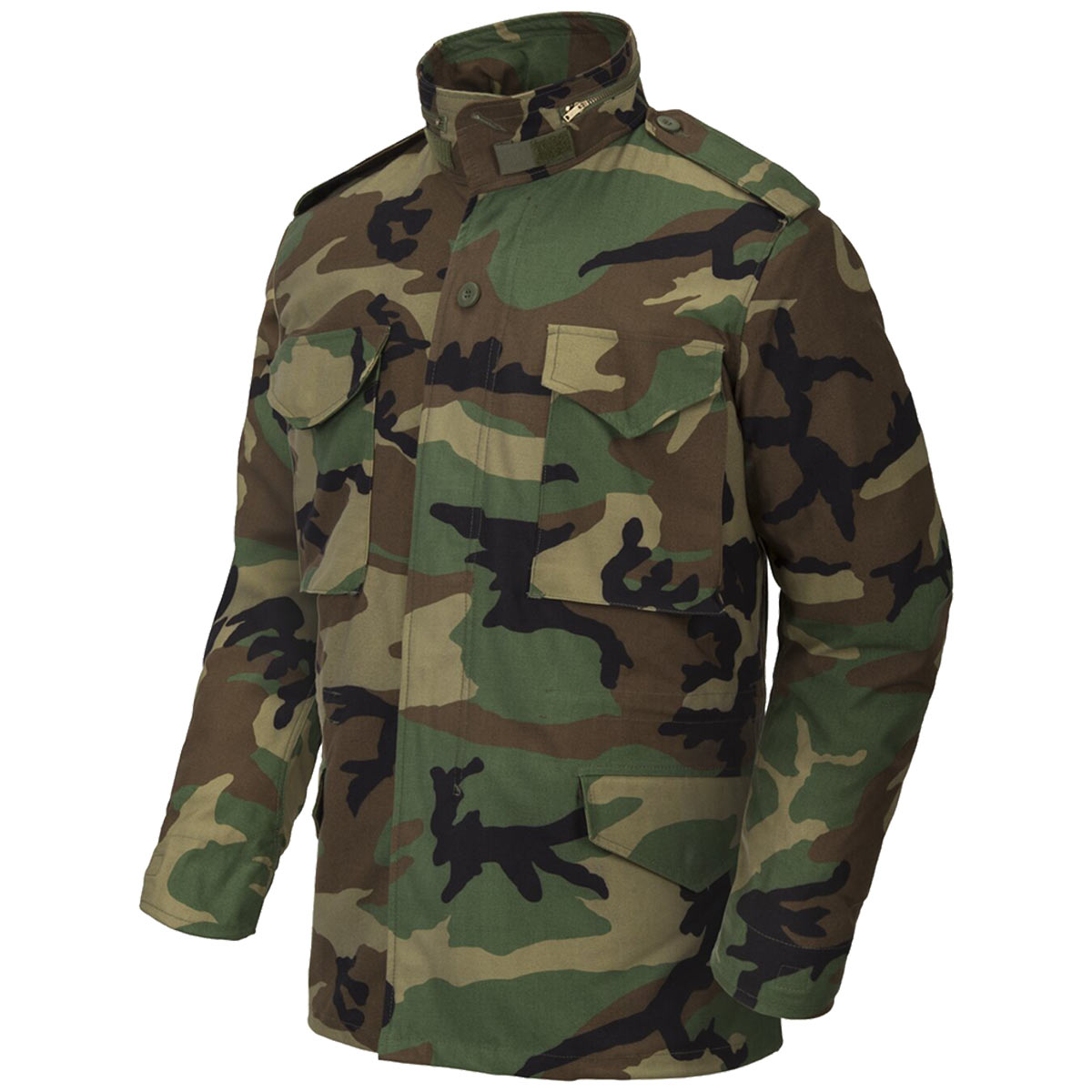 helikon m65 field jacket nyco sateen woodland camo