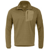 highlander hirta fleece pullover open collar ranger green