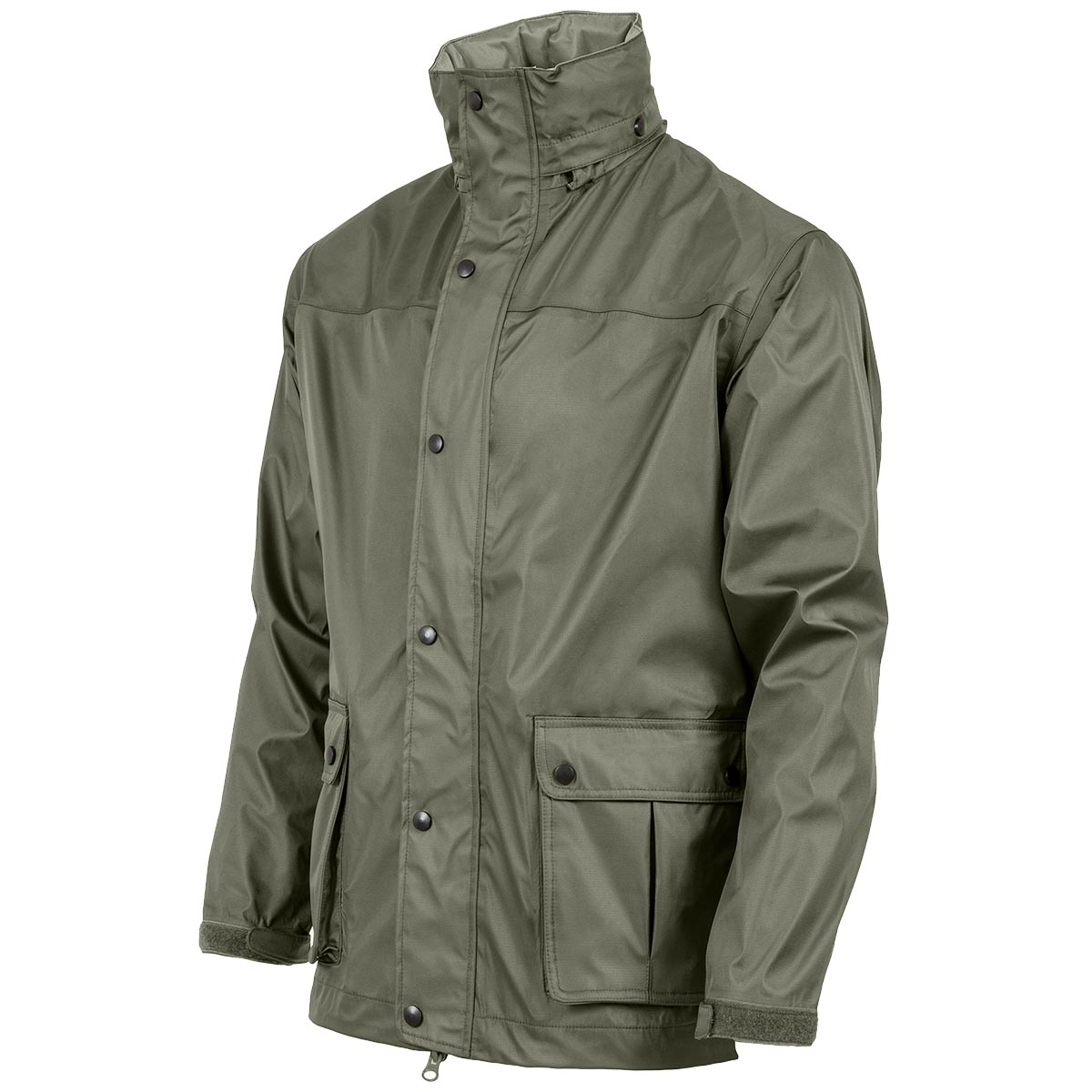 highlander tempest waterproof jacket ranger green side angle