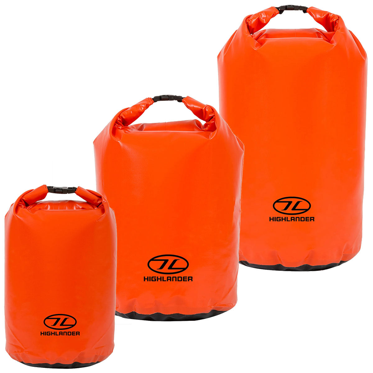 Highlander Orange PVC Waterproof Dry Bags 16 44L