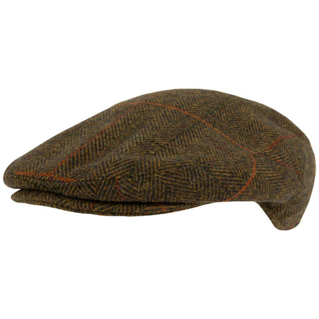 jack pyke wool blend tweed brown flat cap