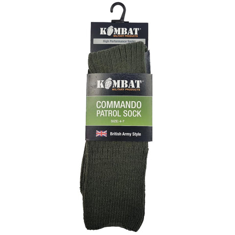 kombat commando patrol socks olive green uk4-7