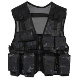 kombat kids assault vest btp black camo