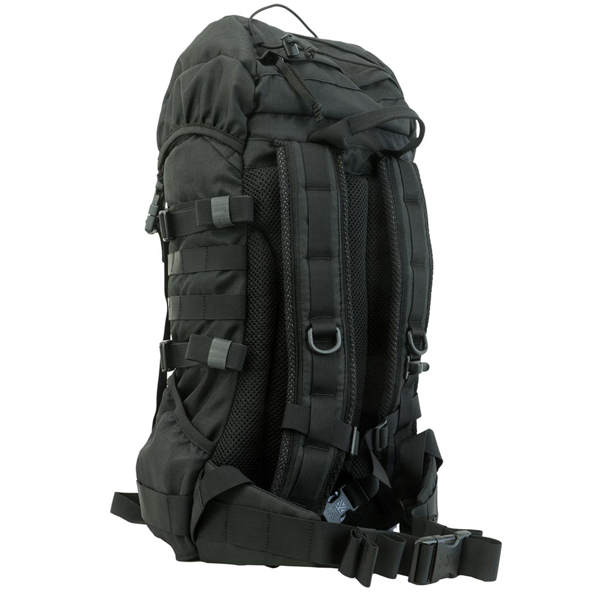 left rear angle of karrimor sf black predator 30l rucksack