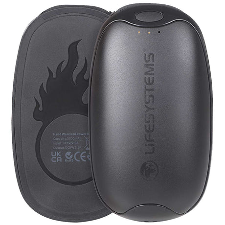 lifesystems usb dual palm rechargeable hand warmer and power bank