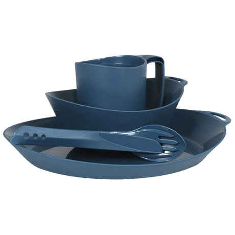 lifeventure ellipse camping tableware set navy