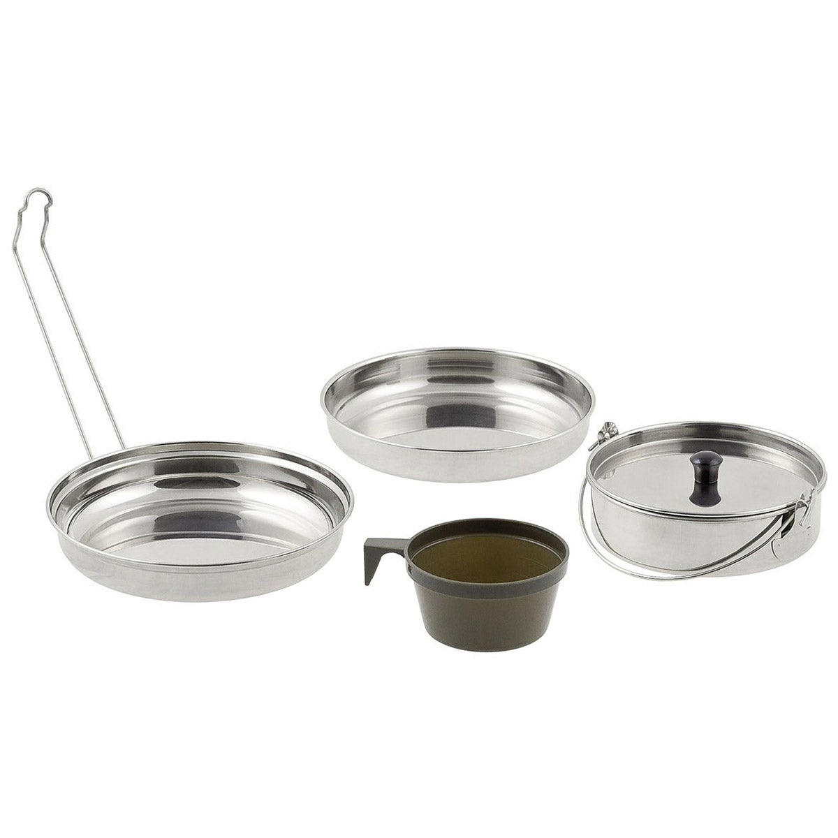 mfh stainless steel mess kit 5 piece