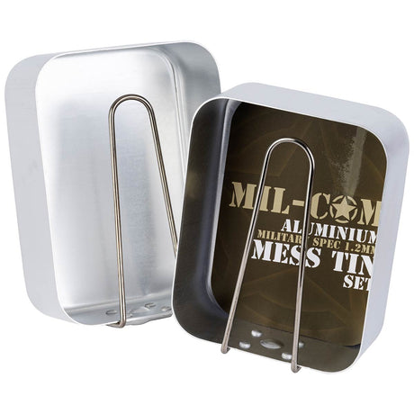 mil com mess tin set aluminium