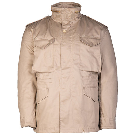 mil tec classic m65 field jacket with liner khaki