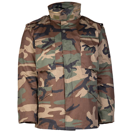 mil tec classic m65 field jacket with liner woodland camo