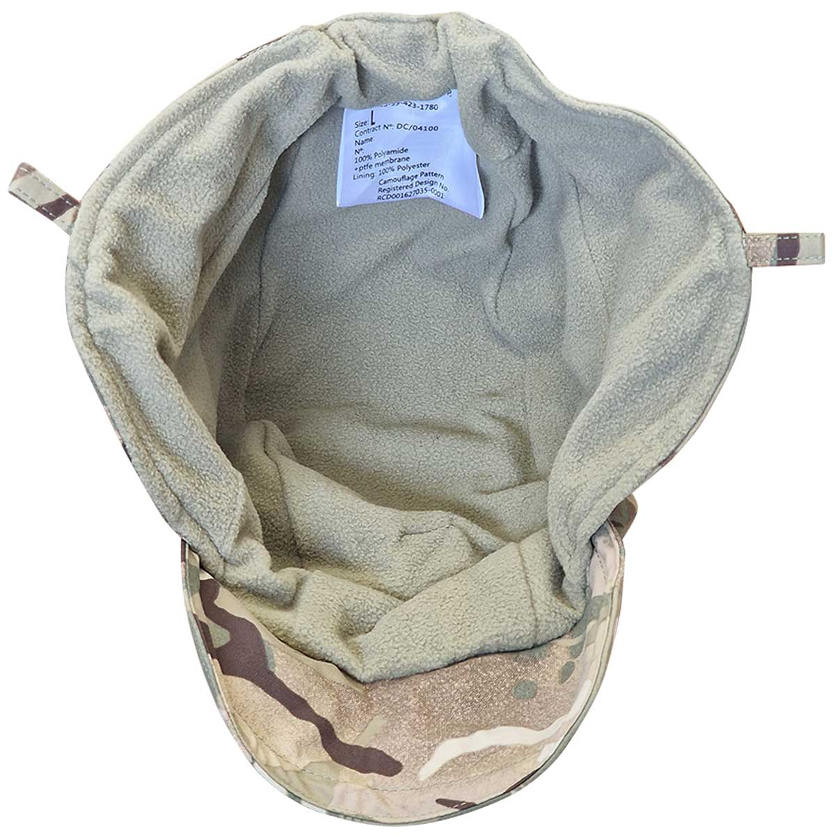 mtp british army mvp cold weather cap no chin strap with fleece lining