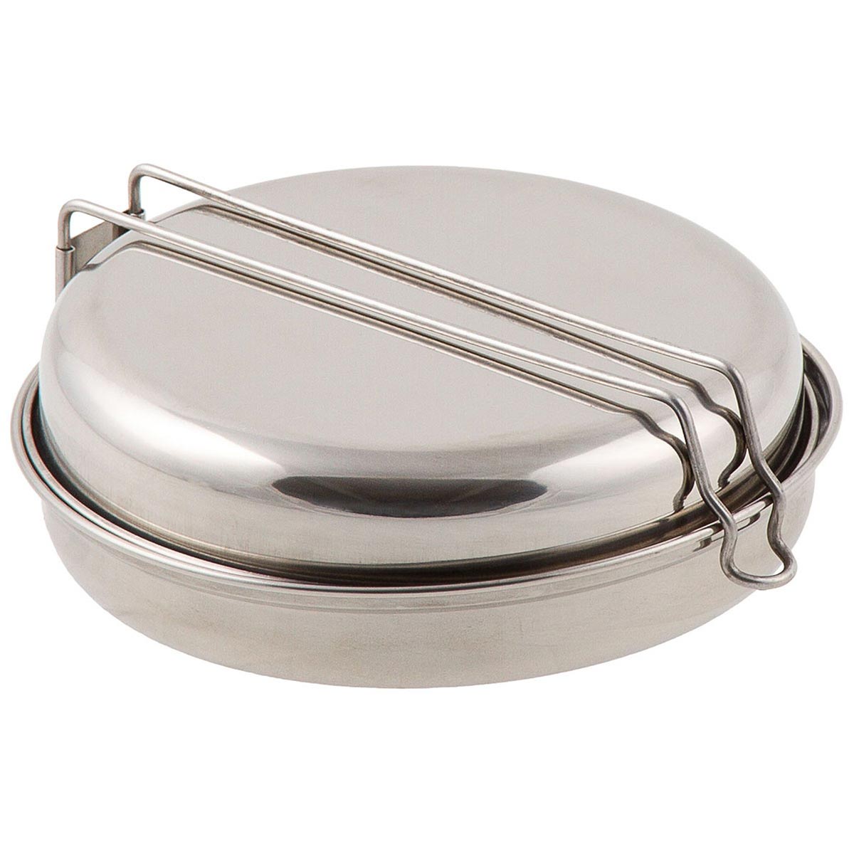 nesting in pan mfh stainless steel mess kit 5 piece